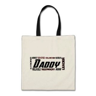 Daddy Word Picture Fathers Day Dad Canvas Bags