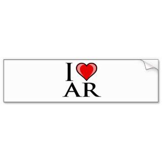 I Love AR   Arkansas Bumper Sticker