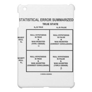 Statistical Error Summarized Cover For The iPad Mini