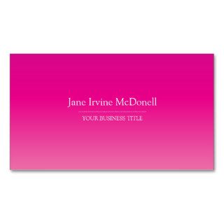 Plain & Simple Gradient Pink Business Card