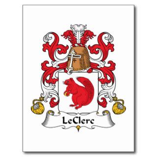 LeClerc Family Crest Post Cards