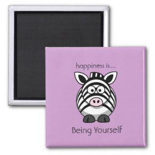 Happiness is Being Yourself Quote Magnet
