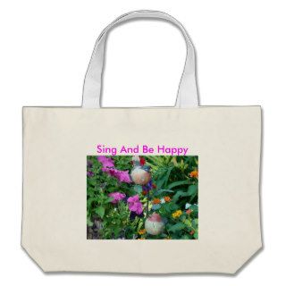 Wooden Birds Among The Blooms, Sing And Be Happy Bags