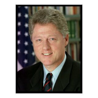 Bill Clinton Presidential Portrait Poster