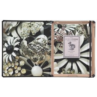 Diamond Bling Bling Bouquet, Black & White Daisies iPad Cases