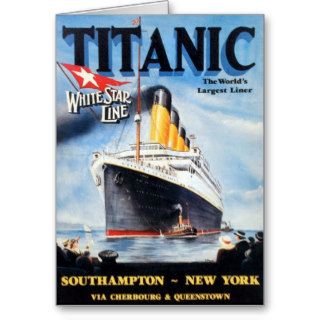 Titanic White Star Line Poster Cards