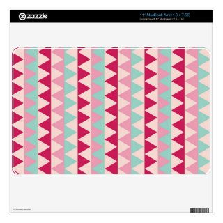 Modern tribal geometric pattern stripes chic print 11" MacBook air skins