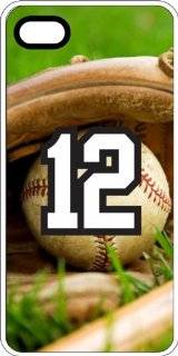 Baseball Sports Fan Player Number 12 Clear Rubber Decorative iPhone 4/4s Case Cell Phones & Accessories