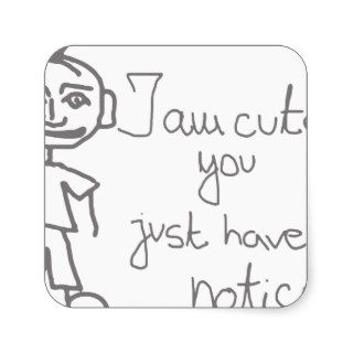 Im cute square sticker