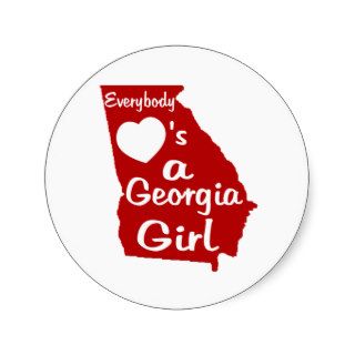 Everybody Loves a Georgia Girl Stickers