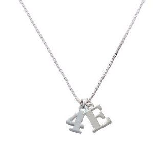 Silver Number   4   Initial A Charm Necklace Pendant Necklaces Jewelry