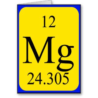 Element 12 card   Magnesium