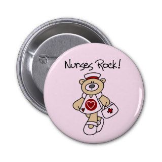 Bear Nurses Rock Tshirts and Gifts Button