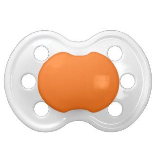 Pumpkin Bold Color Complementing Pacifiers