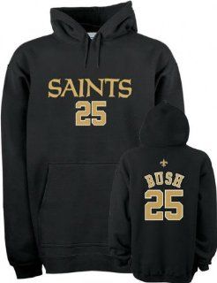 Reggie Bush Black Reebok Name and Number Hooded New Orleans Saints Sweatshirt  Sports Related Merchandise  Sports & Outdoors