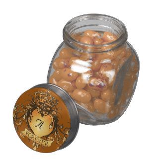 Guardian Gold Heart candy jar Glass Jar