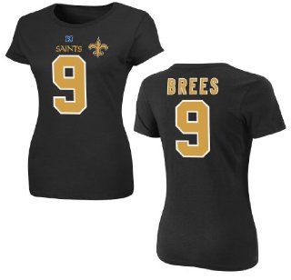 New Orleans Saints Drew Brees Womens Black Fair Catch IV Name and Number T Shirt Size M  Football Apparel  Sports & Outdoors