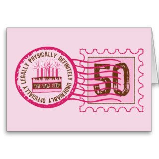 Birthday Stamp 50 Card