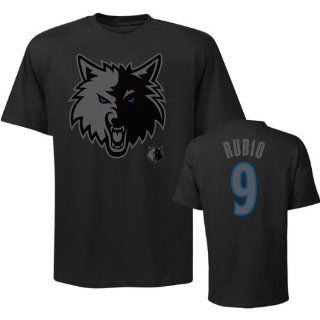 Majestic Ricky Rubio Minnesota Timberwolves Youth Black Friday Player T Shirt   Black  Sports Fan T Shirts  Sports & Outdoors
