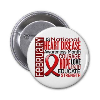 Heart Disease Awareness Month Ribbon I2.3 Pins