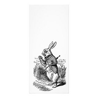 Vintage Alice in Wonderland the White Rabbit Watch Rack Card Design