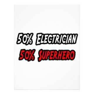 Half Electrician Half Superhero Flyer Design