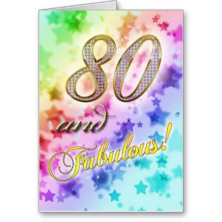 80th birthday for someone Fabulous Cards