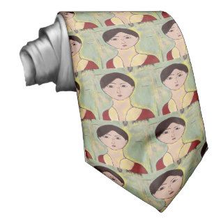 Girl's Face After Matisse Neck Tie