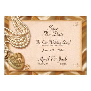Classic Vintage Wedding Save The Date Cards Personalized Invitation