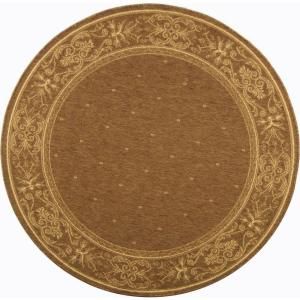 Safavieh Courtyard Brown/Natural 6.6 ft. x 6.6 ft. Round Area Rug CY2326 3009 7R