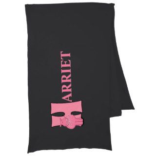Pink Hippo Monogrammed "H" Stripes Scarf