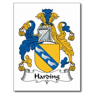 Harding Family Crest Post Card
