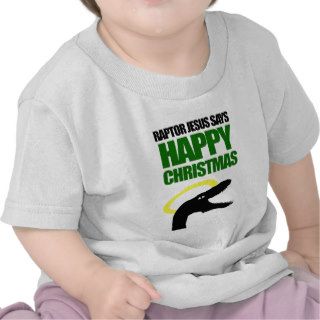 Raptor Jesus says Happy Christmas Tshirt