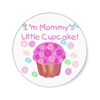 Mommy's Little Cupcake Round Sticker
