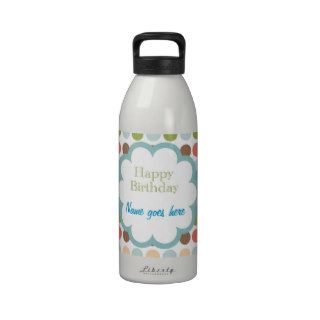 Happy Birthday (poka dots) Water Bottle