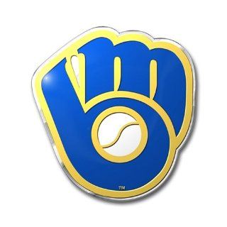 Milwaukee Brewers 3D COLOR Chrome Auto Home Emblem Decal Baseball  Sports Fan Automotive Decals  Sports & Outdoors