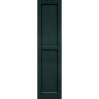 Winworks Wood Composite 15 in. x 62 in. Contemporary Flat Panel Shutters Pair #638 Evergreen 61562638