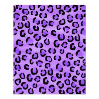 Purple Leopard Print Pattern. Full Color Flyer