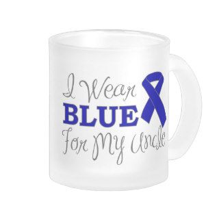 I Wear Blue For My Uncle (Blue Awareness Ribbon) Coffee Mug