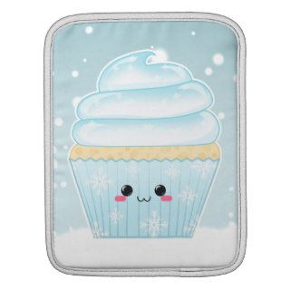 Cute Kawaii Christmas Snowflake cupcake Sleeve For iPads