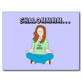Funny Jewish Yoga Chick Shalommm Post Card