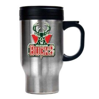 Milwaukee Bucks NBA Stainless Steel Coffee Mug  Sports Fan Travel Mugs  Sports & Outdoors