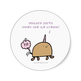 Unicorn farts smell like ice cream Sticker
