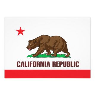 Flag of the state of California Custom Invitation