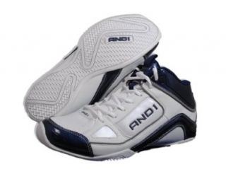 AND 1 Men's Stagger Mid, White/Navy/Silver, 12 D US Cross Trainer Shoes Shoes
