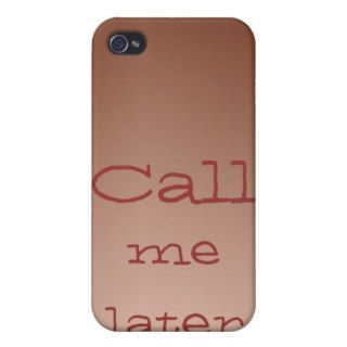 Call me later    Golden Case iPhone 4/4S Cover
