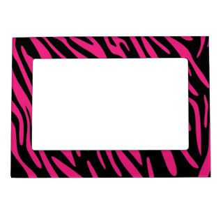 Black and Pink Zebra Stripes Magnet Photo Frame Magnetic Photo Frames