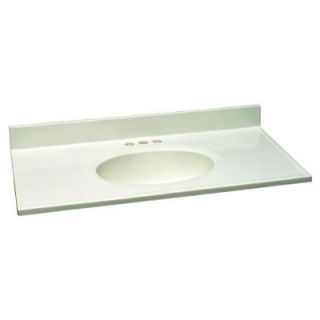 Design House 37 in. W Cultured Marble Vanity Top with White on White Bowl 551077