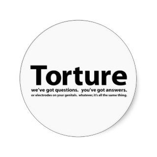 Torture   we've got questions, you've got answers sticker