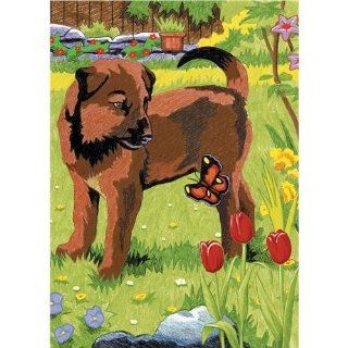 Royal & Langnickel Mini Colour Pencil By Number Kit 5x7 Puppy & Butterfly Toys & Games